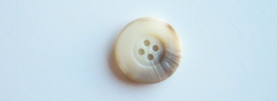 Tan Opaque Marbled 7/8" 4 Hole Button