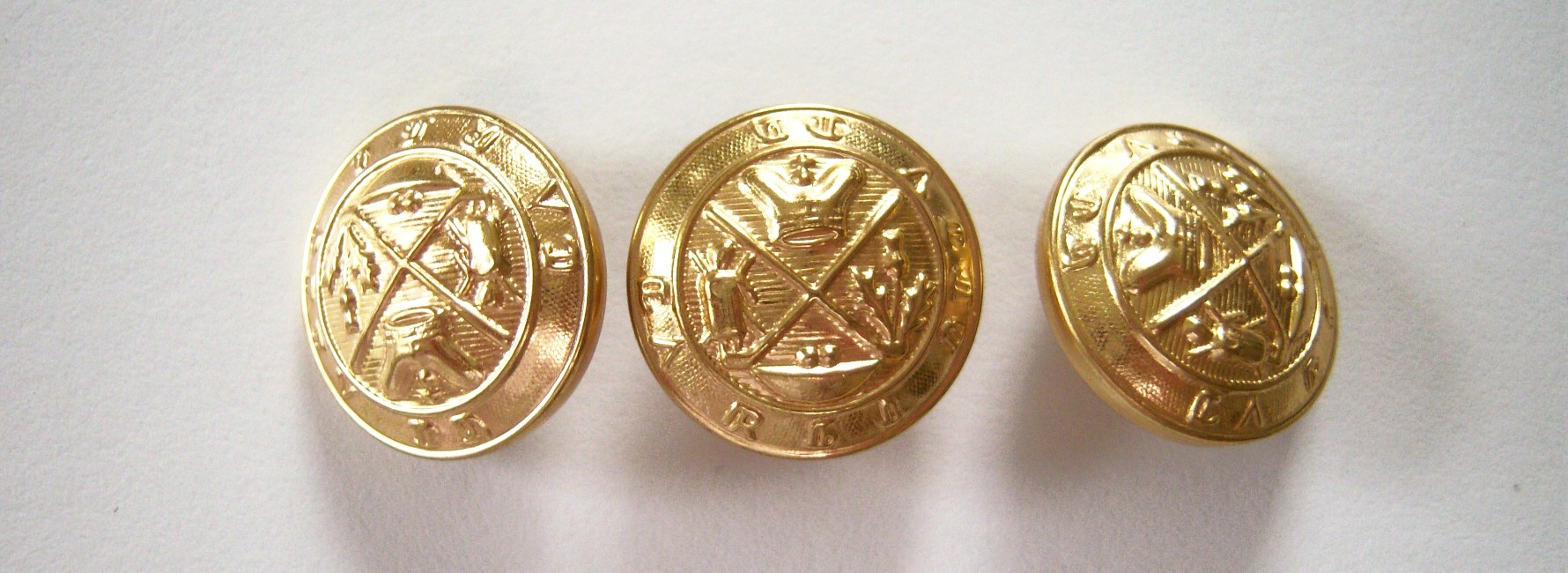 Gold Metal 3/4" Shank Button