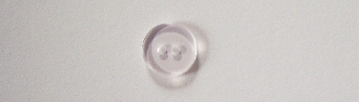 Clear 1/2" Poly 2 Small Hole Button