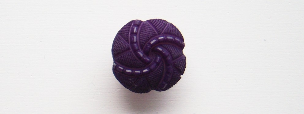 Purple Beaded 3/4" Shank Poly Button
