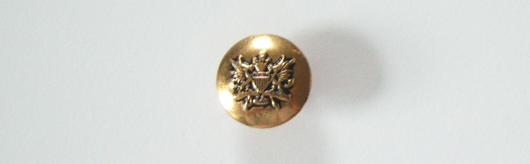 Brass Angel Crest 3/4" Shank Metal Button