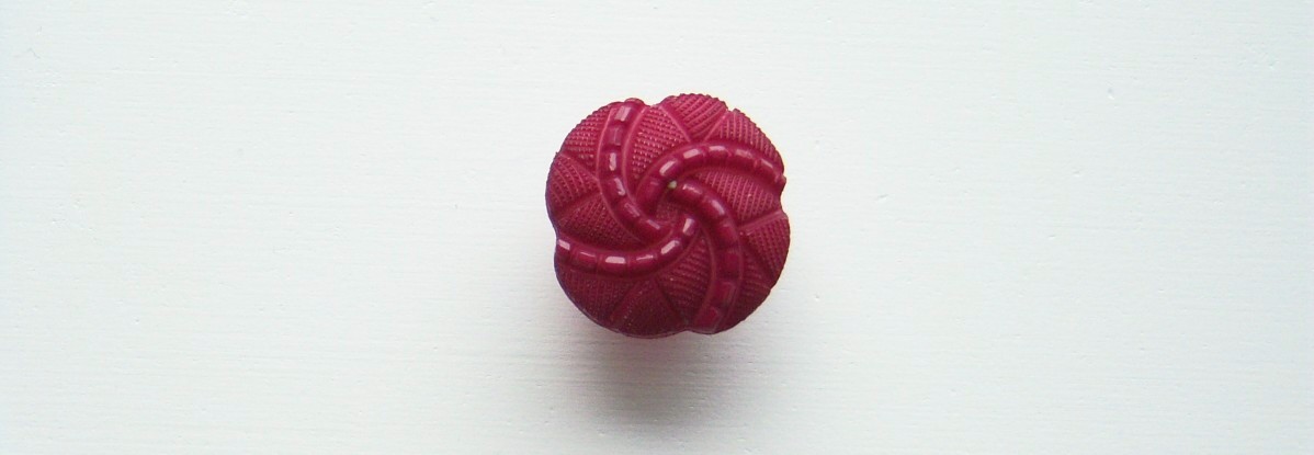 Red Purple Beaded 3/4" Shank Poly Button