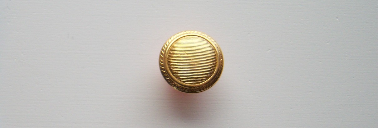 Lined Gold Metal 5/8" Shank Button