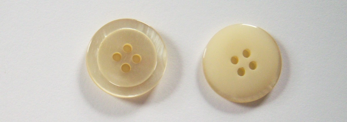 Light Yellow Pearlized 7/8" Poly 4 Hole Button