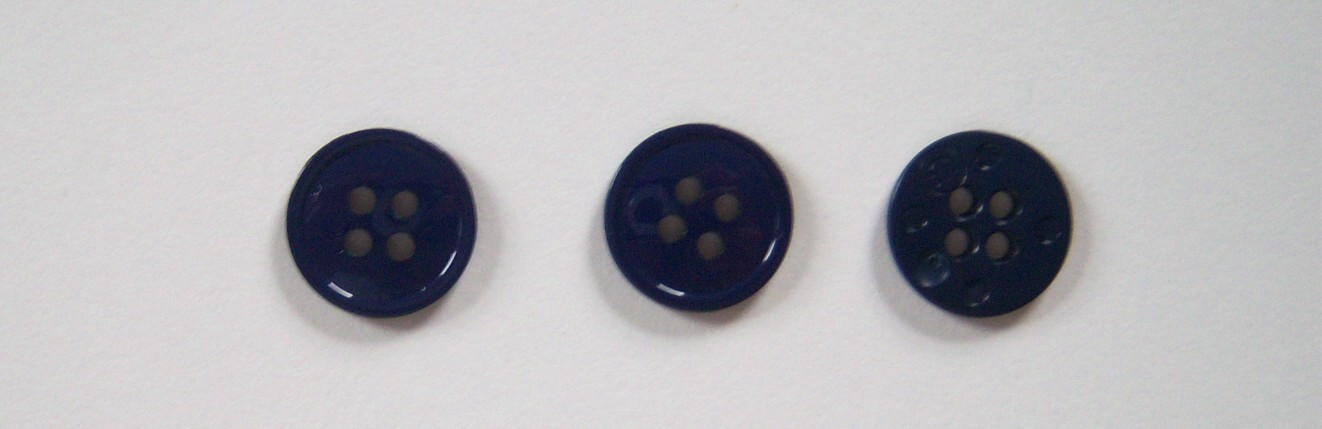 Shiny Classic Navy 5/8" 4 Hole Button
