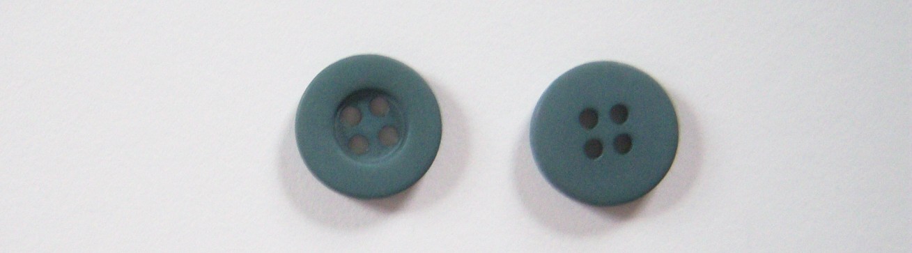Matte Dusty Blue/Green 3/4" Poly 4 Hole Button