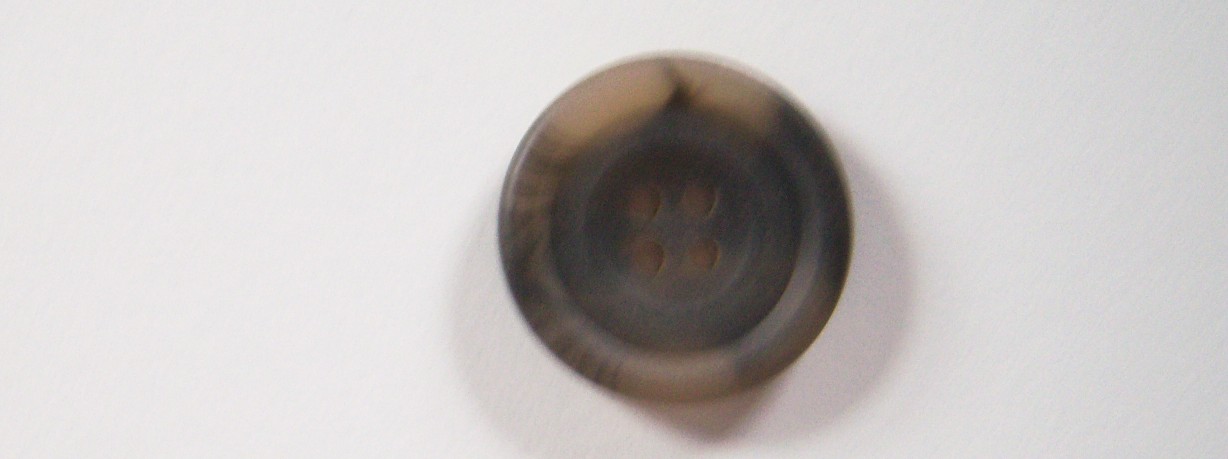 Opaque Tan/Grey Marbled 1" Poly 4 Hole Button