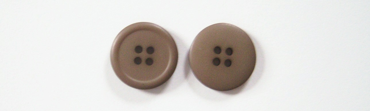 Matte Taupe 13/16" Poly 4 Hole Button