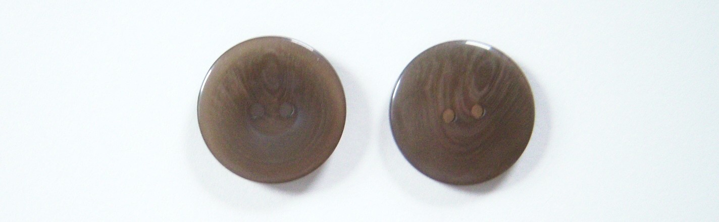 Shiny Taupe Pearlized 1" Poly 2 Hole Button