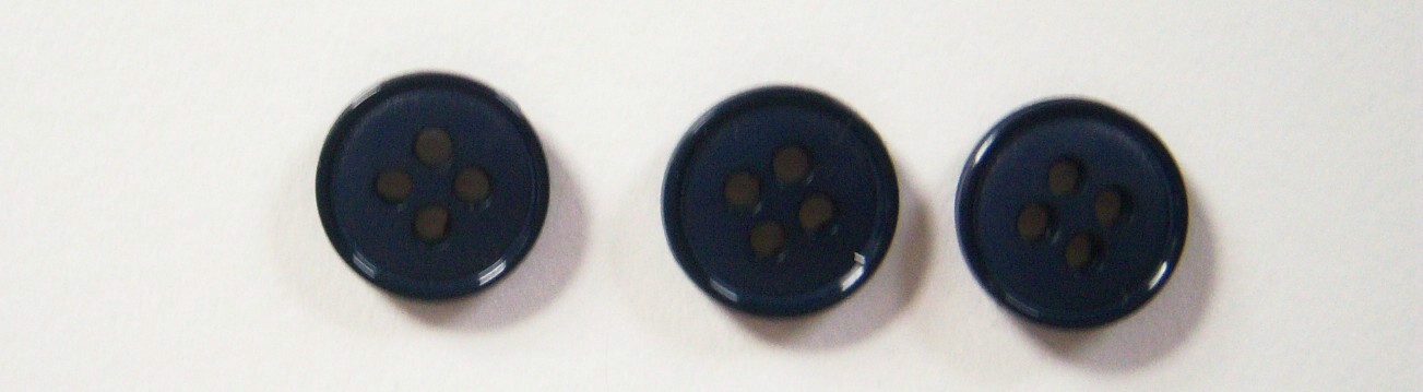 Matte Classic Navy 1/2" 4 Hole Button