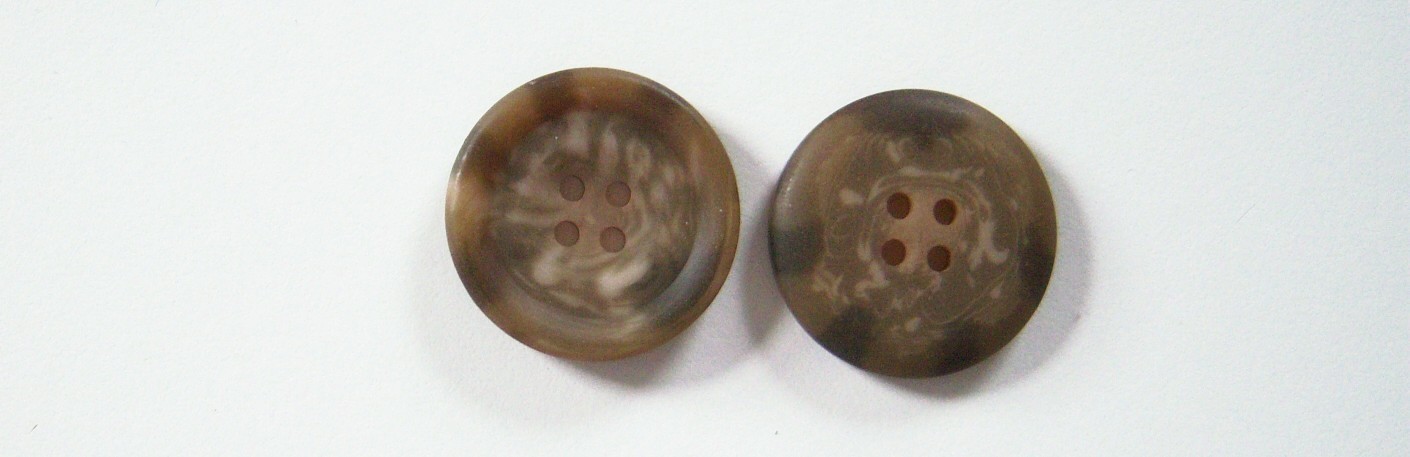 Khaki/Brown Marbled 1" Poly 4 Hole Button