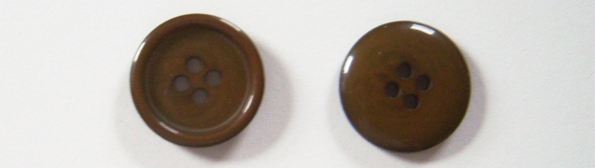 Shiny Olive Brown 7/8" Button
