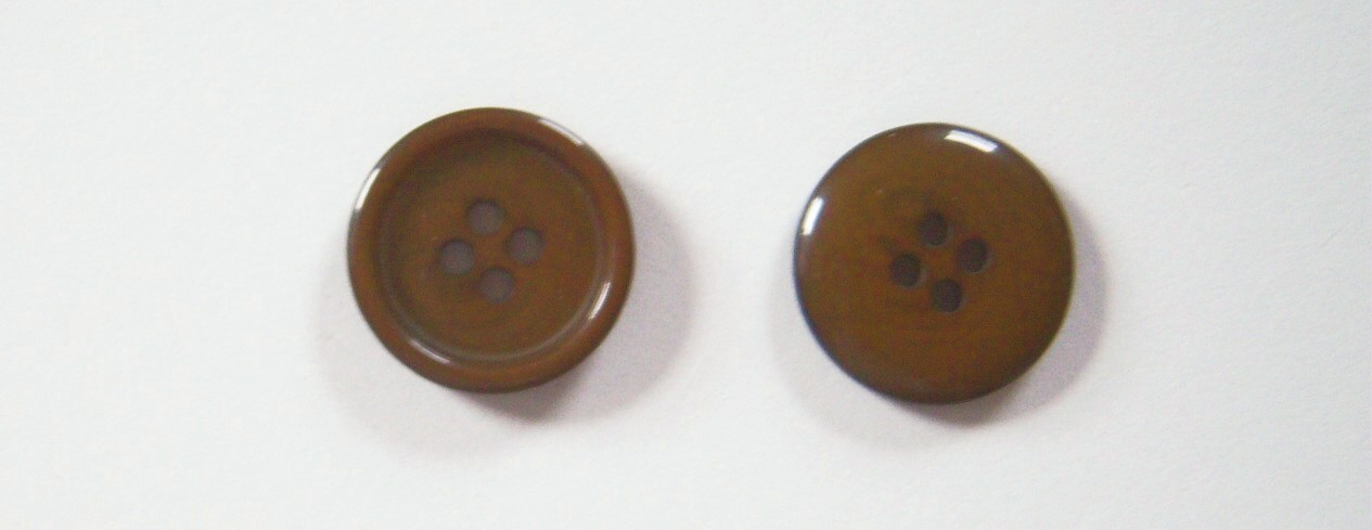 Shiny Olive Brown 3/4" Button