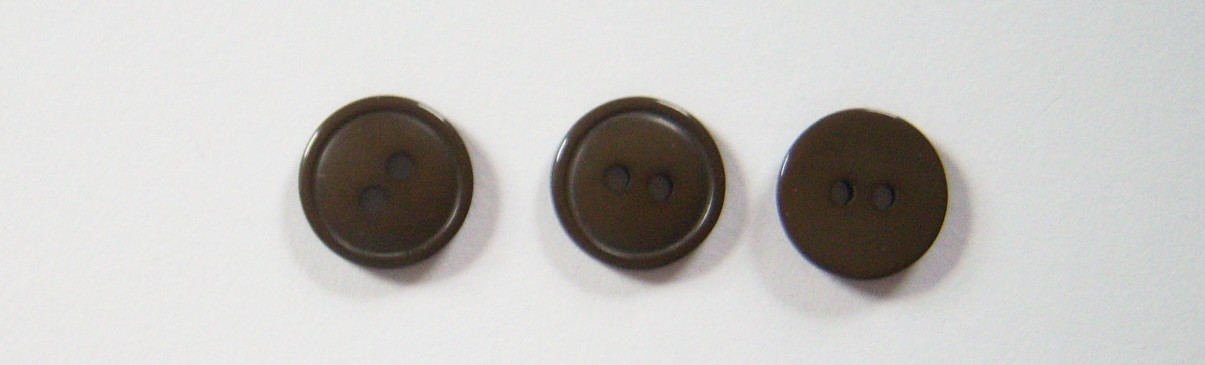 Dk Olive Green 9/16" Poly 2 Hole Button