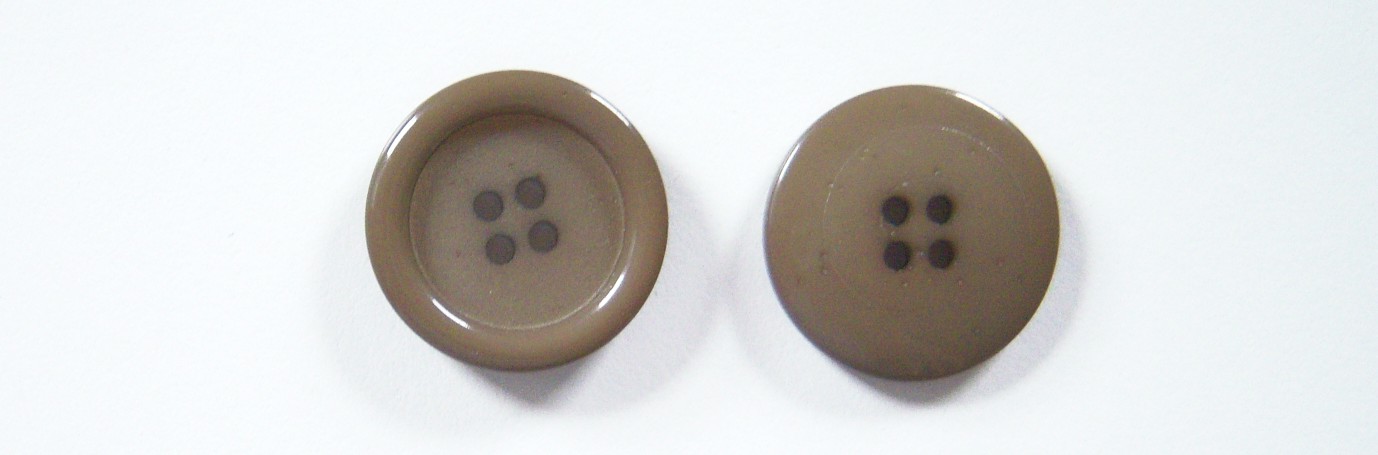 Shiny/Matte Taupe 1" Poly 4 Hole Button