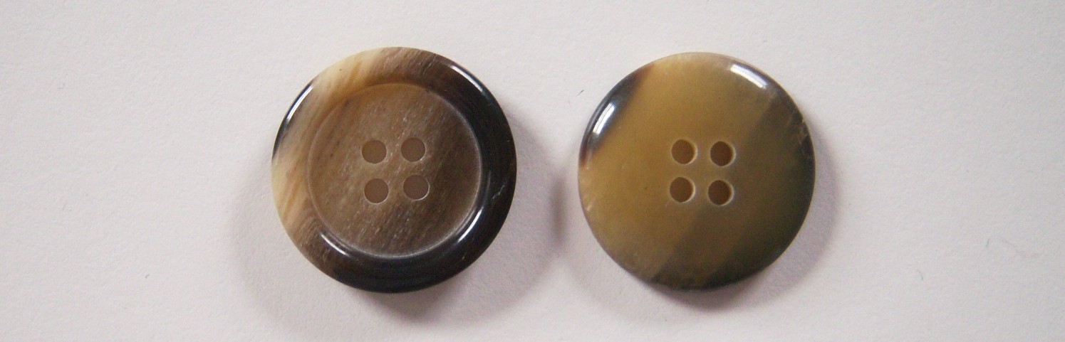 Tan/Black Marbled 1" Button