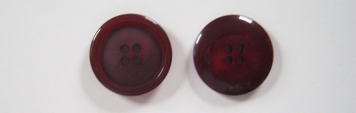Shiny Wine 1" 4 Hole Button