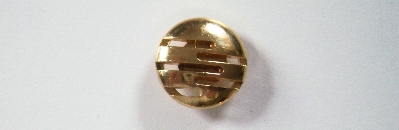 Gold Open Slits 7/8" Shank Poly Button