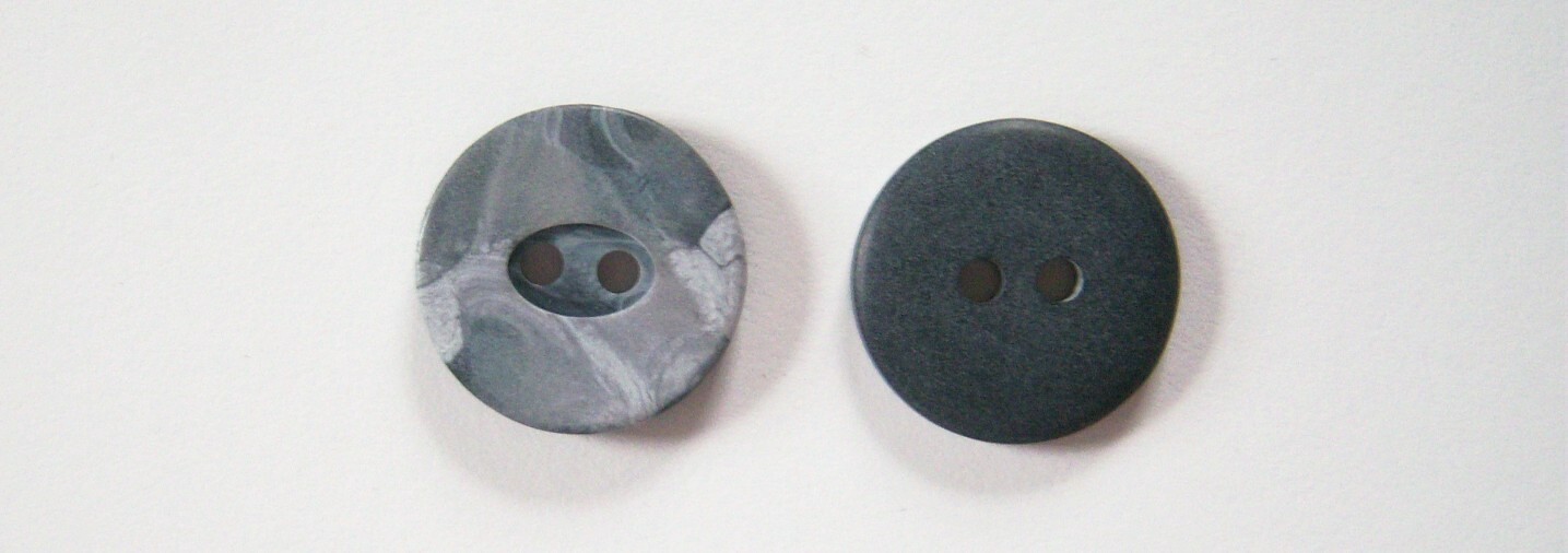 Matte Multi Grey 7/8" Poly 2 Hole Button