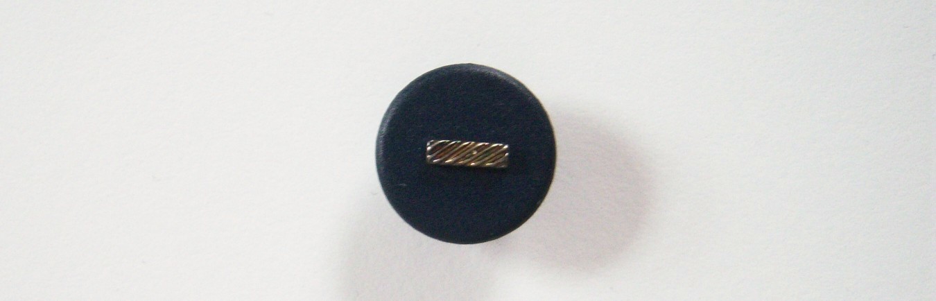 Navy/Brass 11/16" Metal Shank Button