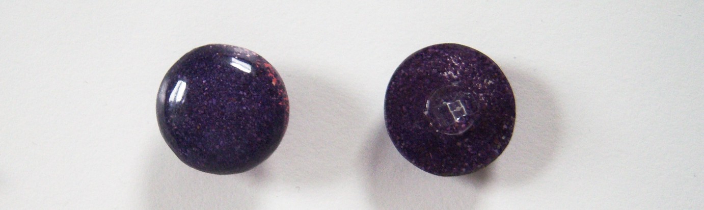 Purple/Grape Specks 13/16" Shank Poly Button
