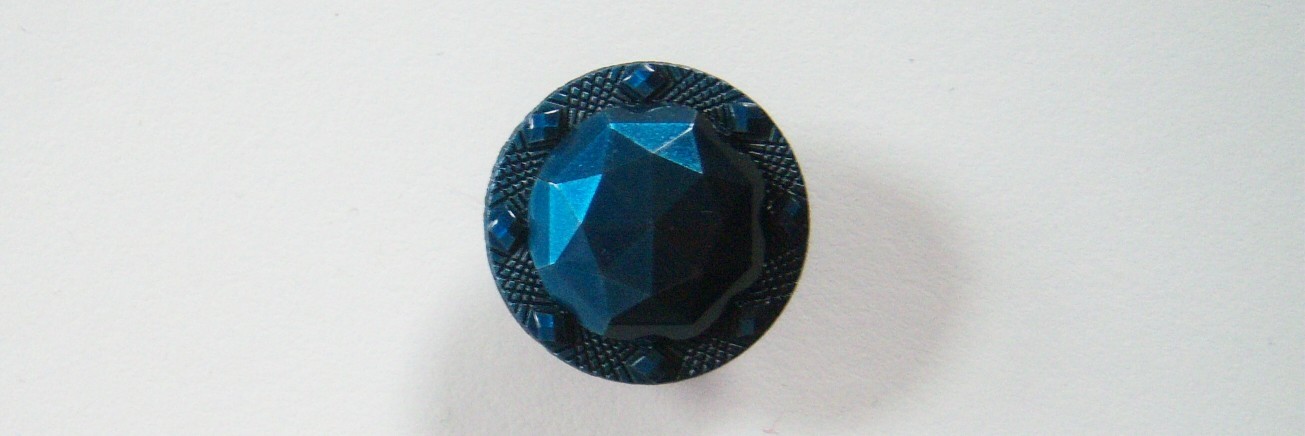 Teal Facets 7/8" Poly Shank Button