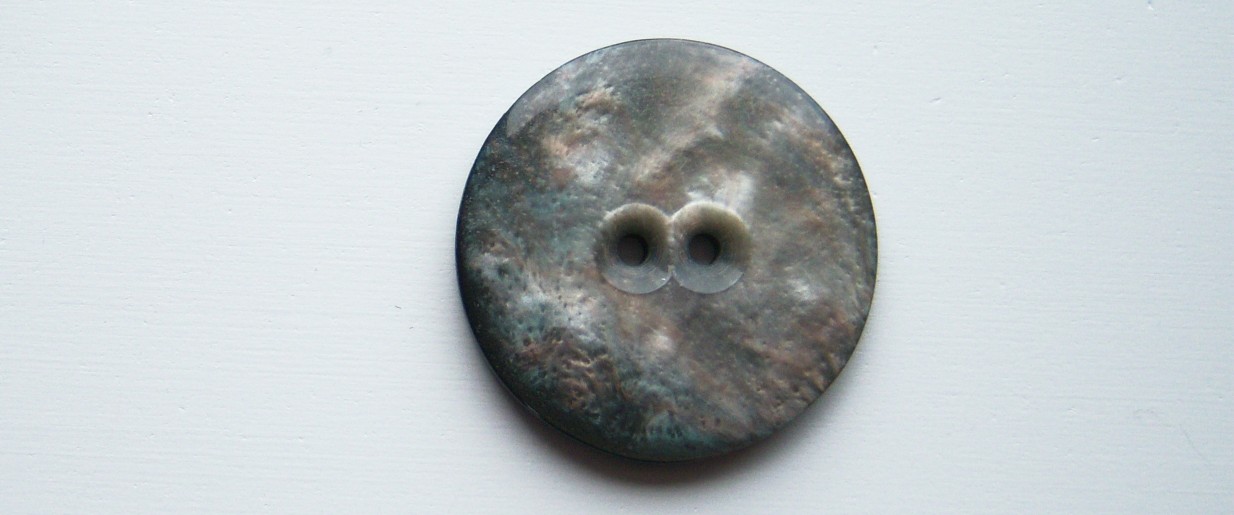 Charcoal Pearlized Iridescent 1 3/8" 2 Hole Button