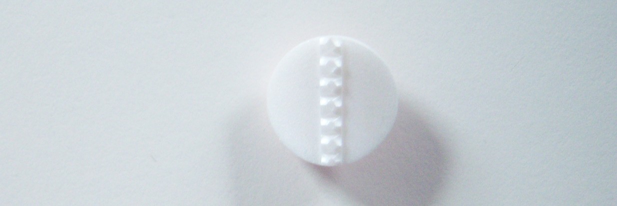 White Satin Look 3/4" Poly Shank Button