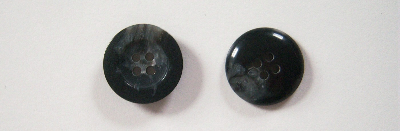 Black/Grey 7/8" Poly Button