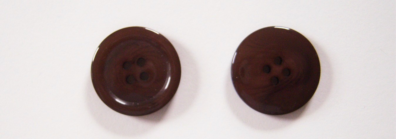Walnut Opaque Marbled 1" Button