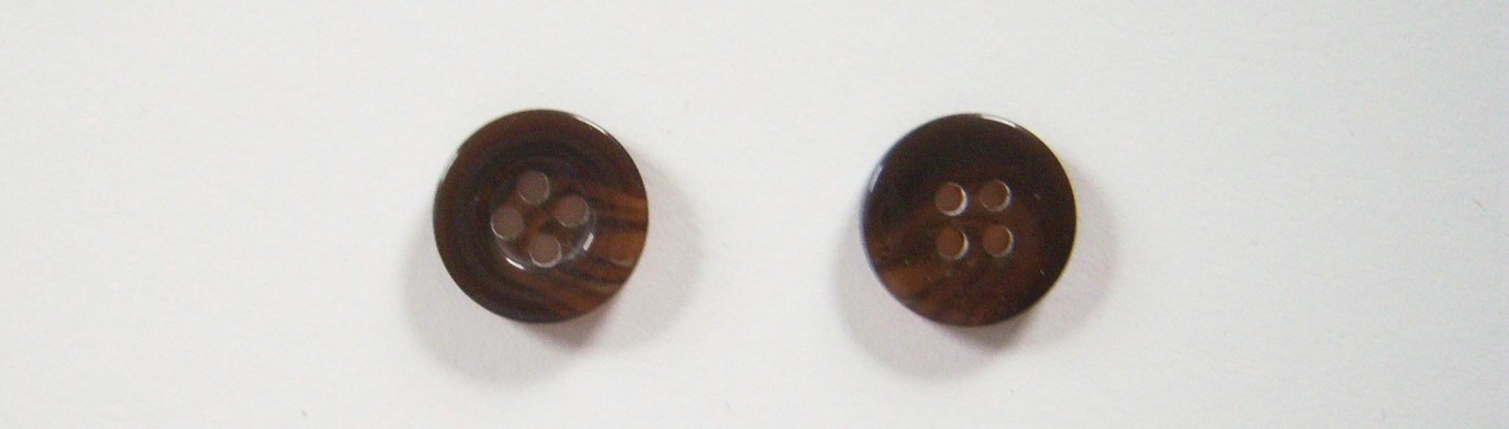 Brown Opaque Marbled 5/8" Button