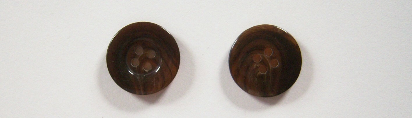 Brown Opaque Marbled 13/16" Button