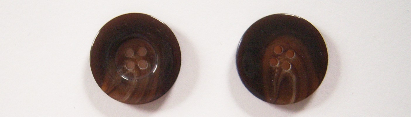Brown Opaque Marbled 1" Button