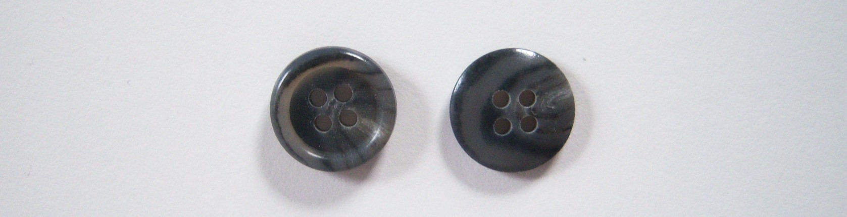 Opaque Grey Marbled 5/8" 4 Hole Button