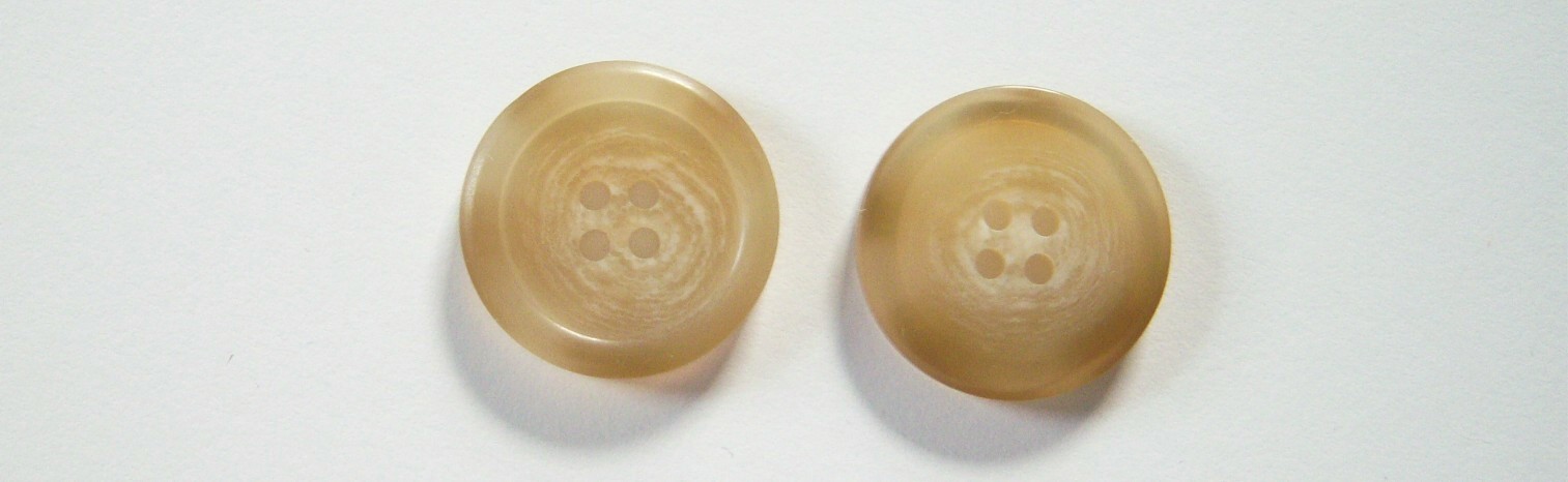 Clear Tan Marbled 1" 4 Hole Button