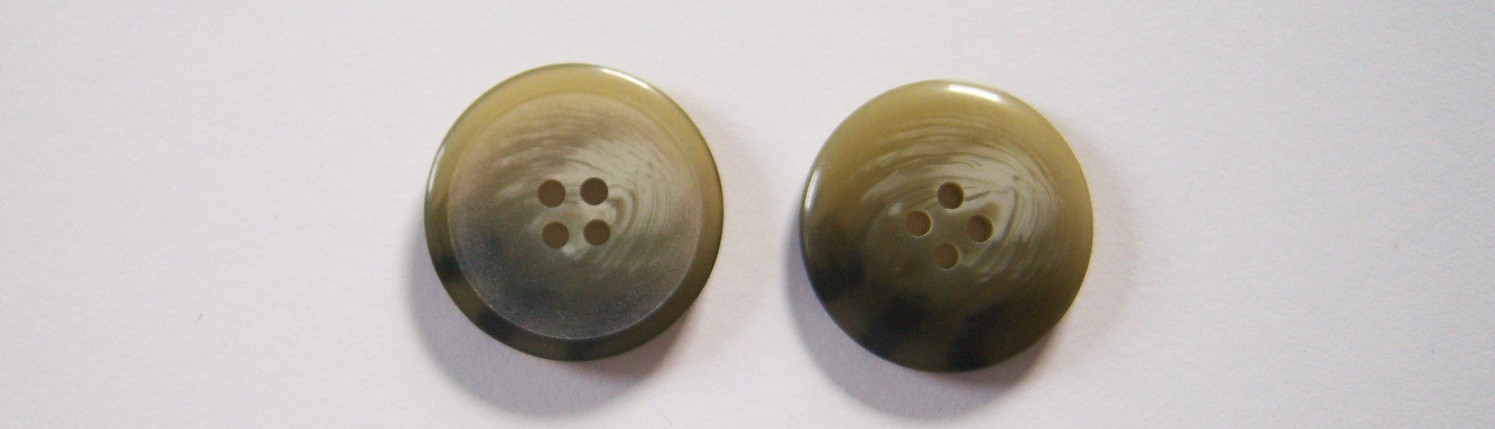 Olive Marbled 1" Poly 4 Hole Button