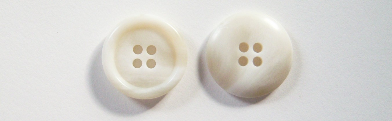 White Marbled 7/8" Poly 4 Hole Button