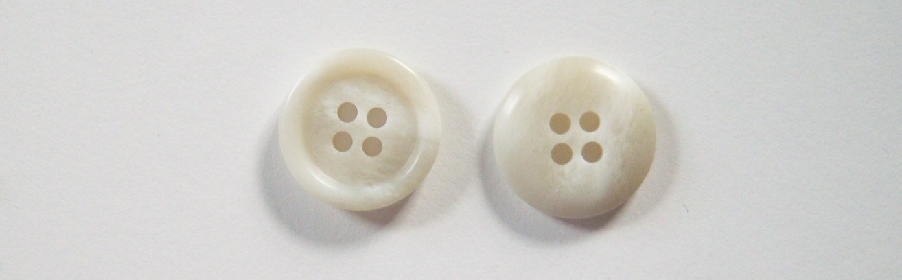 White Marbled 13/16" Poly 4 Hole Button