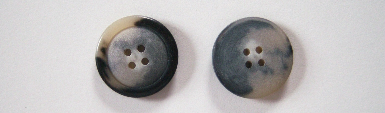 Khaki/Black Marbled 1" Poly 4 Hole Button