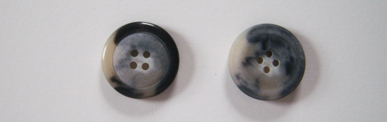 Khaki/Black Marbled 7/8" Poly 4 Hole Button