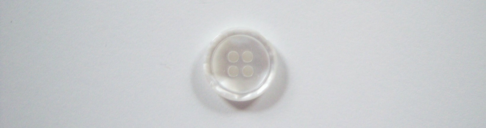 White Pearlized 3/4" 4 Hole Button