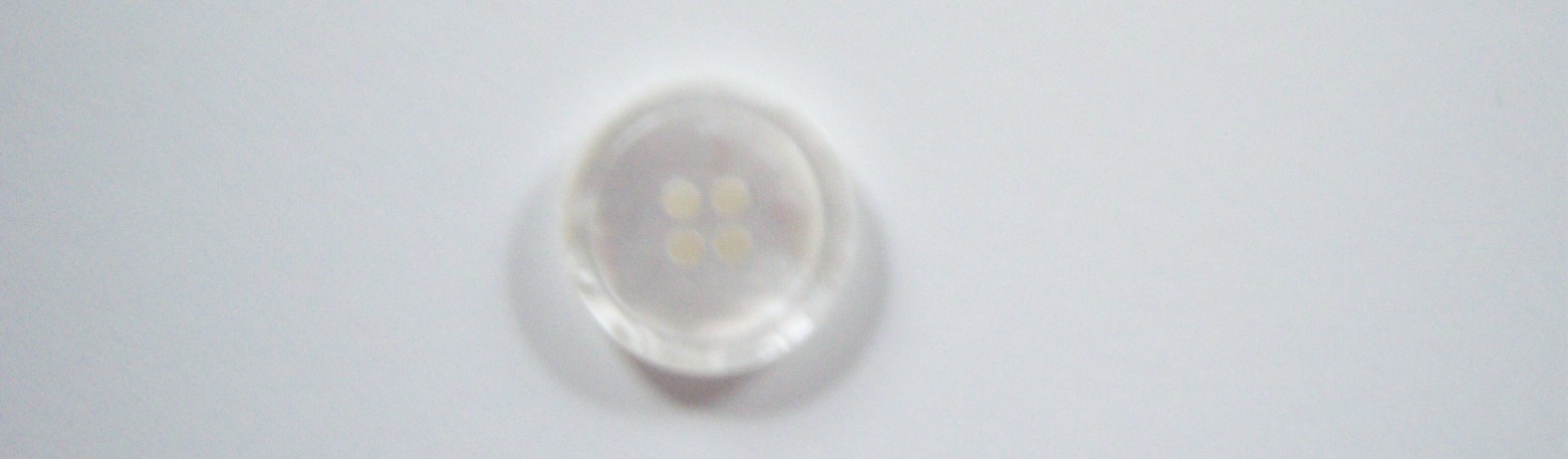 White 7/8"Pearlized 4 Hole Button