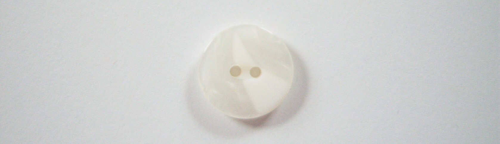 White Irid. Pearlized 3/4" 2 Hole Poly Button