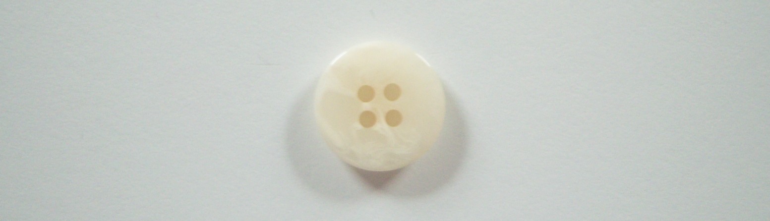 Clear/Ivory Marbled 11/16" 4 Hole Poly Button