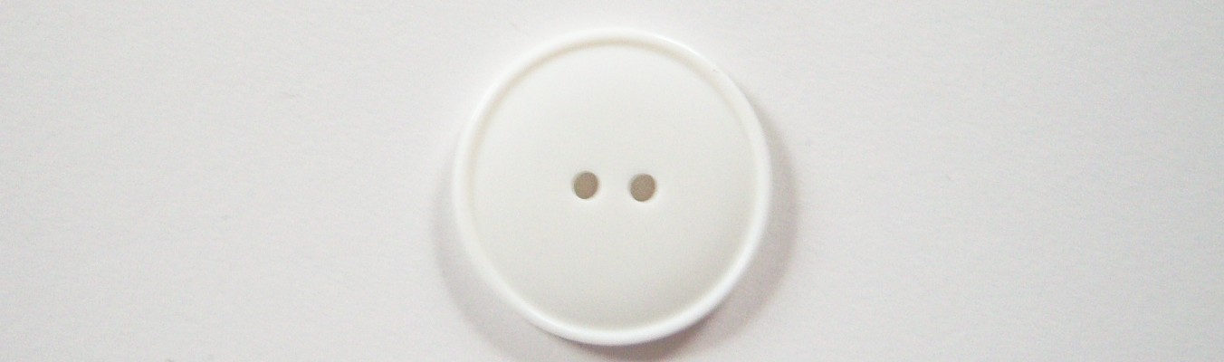 Off White 1 1/8" Poly 2 Hole Button