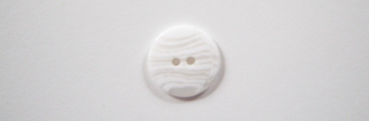 Shiny White/Opaque 3/4" 2 Hole Poly Button