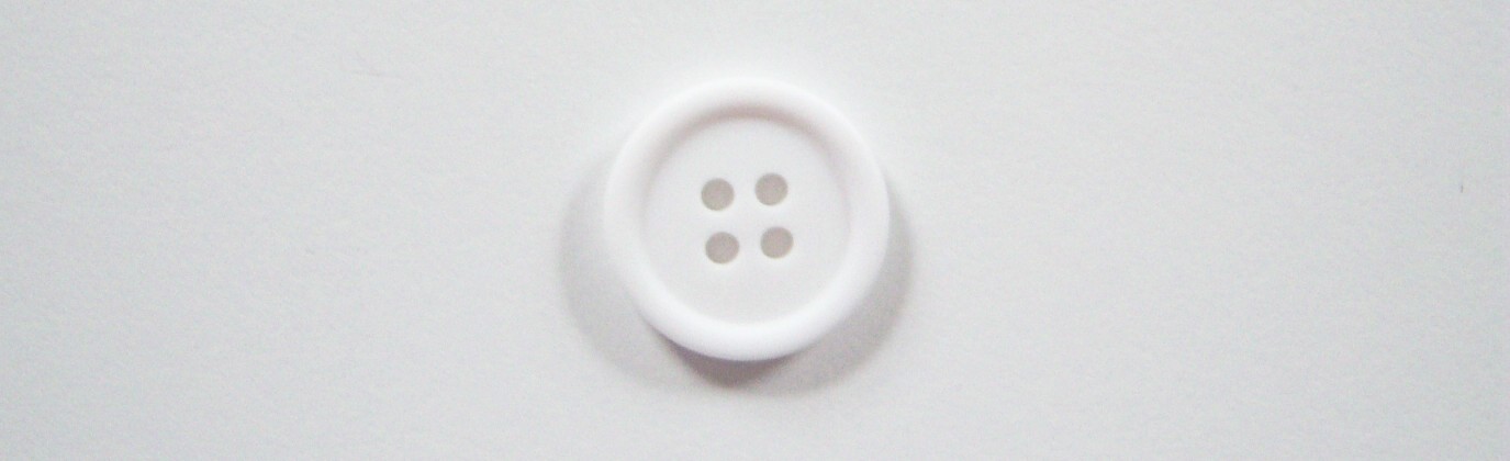 Matte Natural White 3/4" Poly 4 Hole Button
