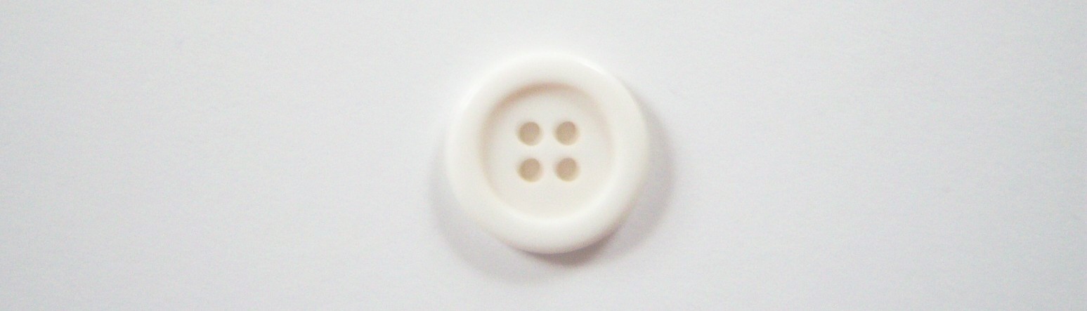 Shiny Off White 3/4" Poly 4 Hole Button