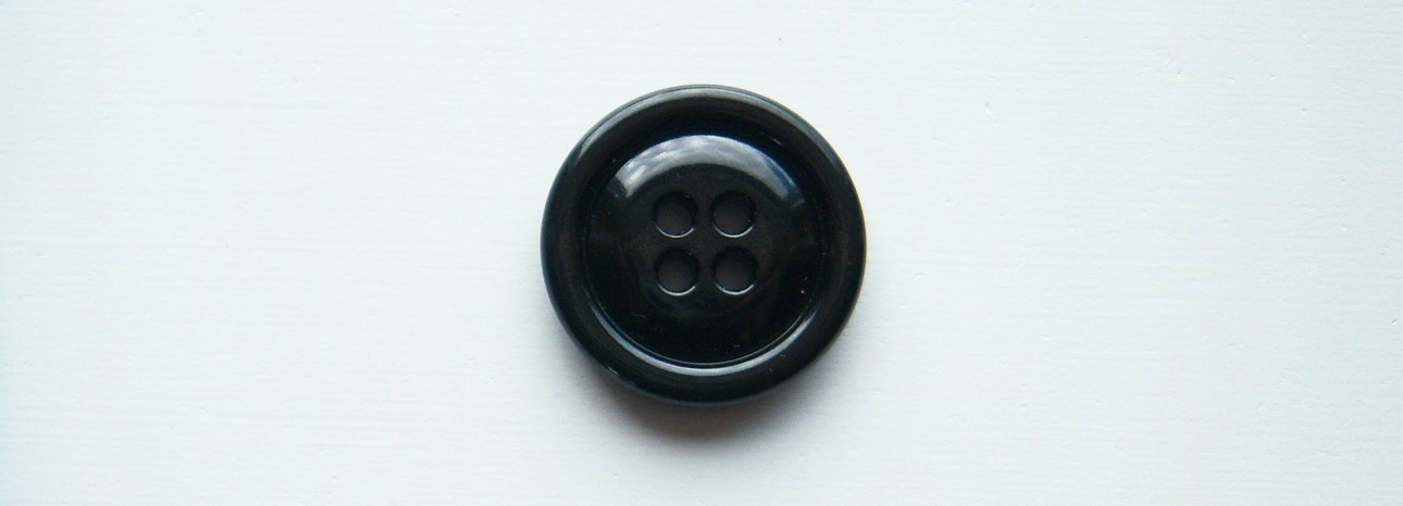 Shiny Black 7/8" Poly Button