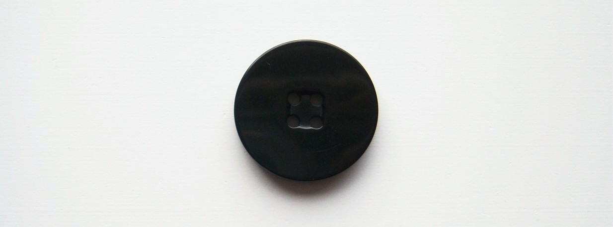 Shiny Black 1" Poly Button